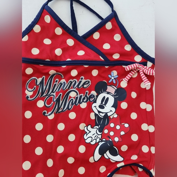 Disney Minnie Mouse One-pc Swimsuit Girls 2-3 Years By Marks & Spencer UK - Picture 2 of 5